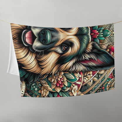 Whispering Wilderness Throw Blanket - German Shepard
