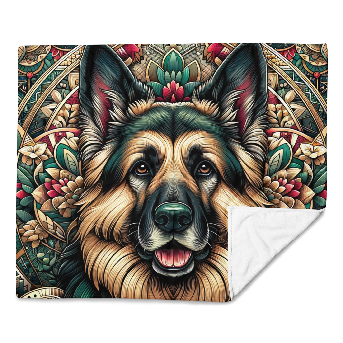 Whispering Wilderness Throw Blanket - German Shepard