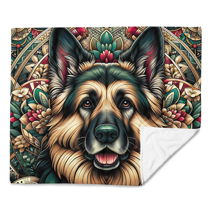 Whispering Wilderness Throw Blanket - German Shepard