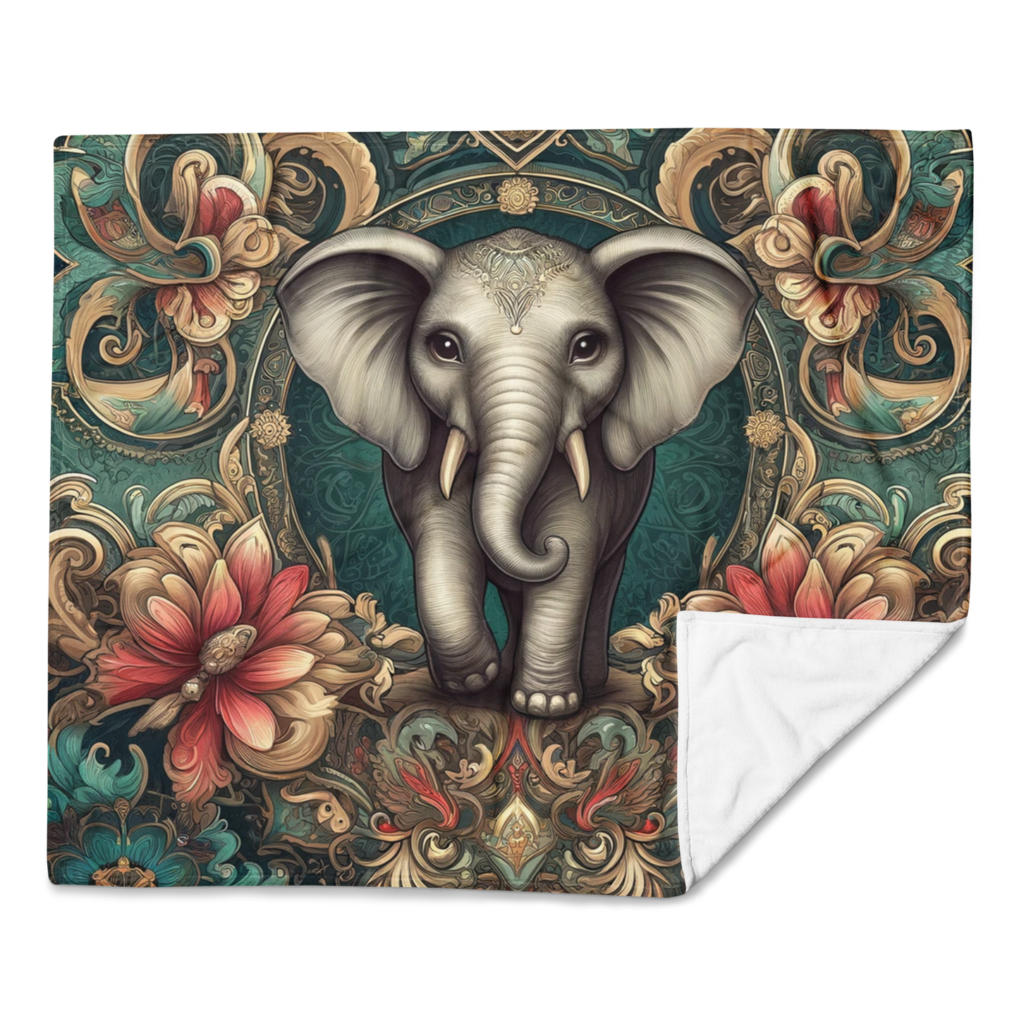 Whispering Wilderness Throw Blanket - Elephant