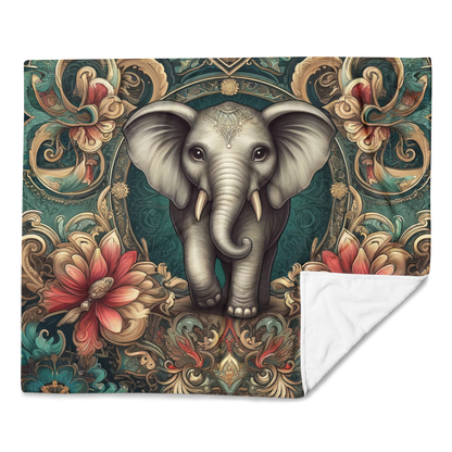 Whispering Wilderness Throw Blanket - Elephant
