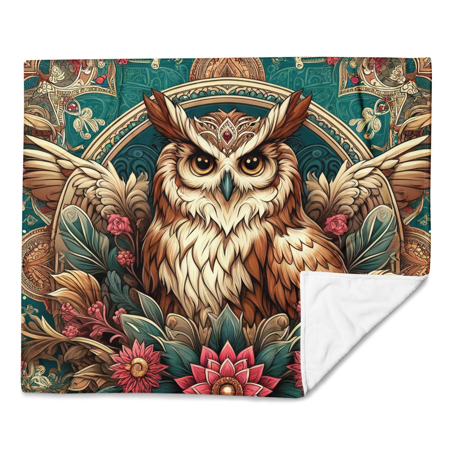 Whispering Wilderness Throw Blanket - Eagle Owl
