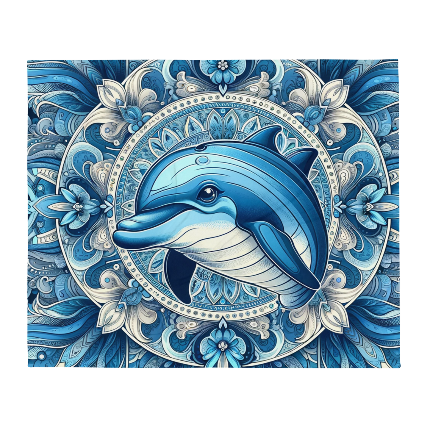 Whispering Wilderness Throw Blanket - Dolphin