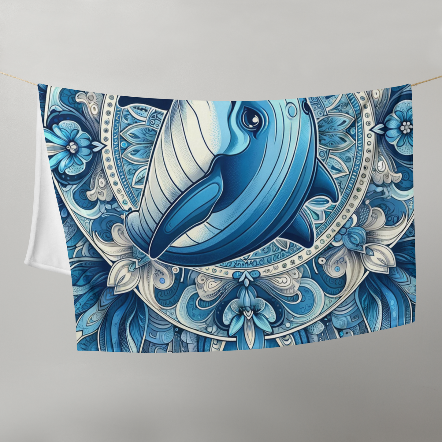 Whispering Wilderness Throw Blanket - Dolphin