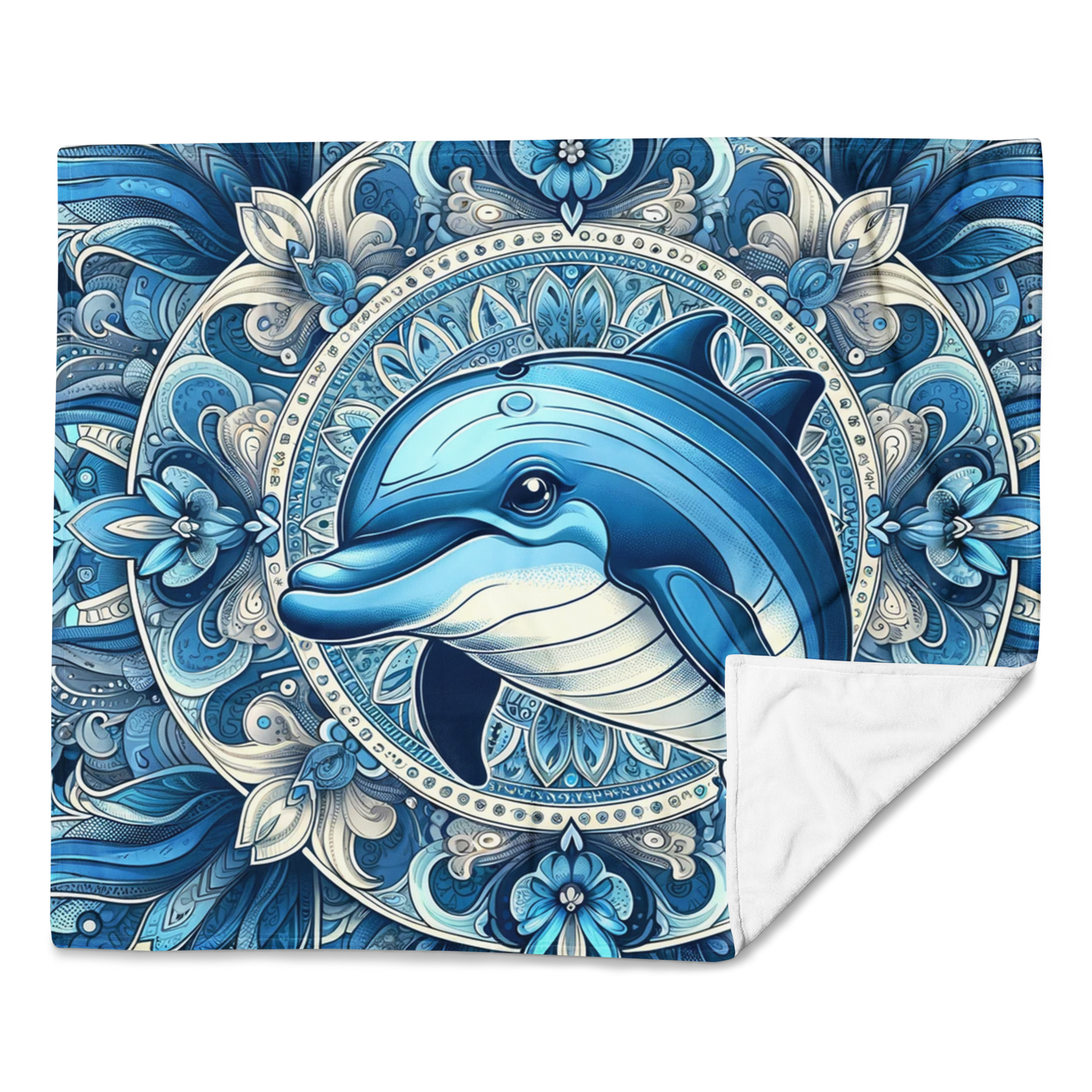 Whispering Wilderness Throw Blanket - Dolphin