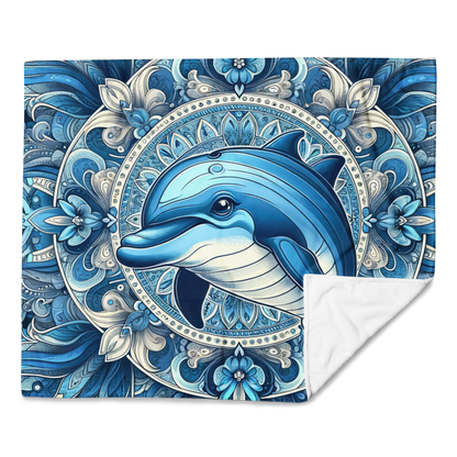 Whispering Wilderness Throw Blanket - Dolphin