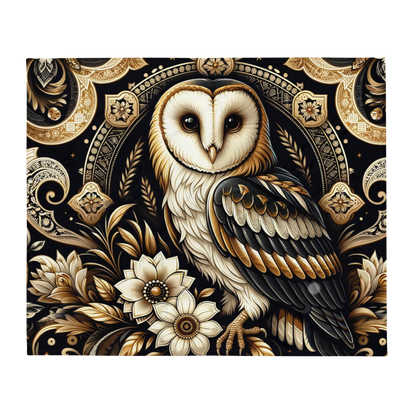 Whispering Wilderness Throw Blanket - Owl