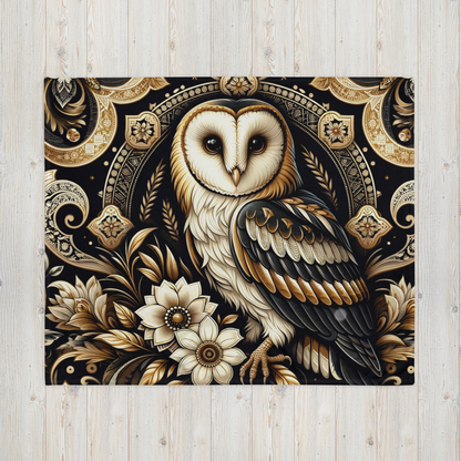 Whispering Wilderness Throw Blanket - Owl
