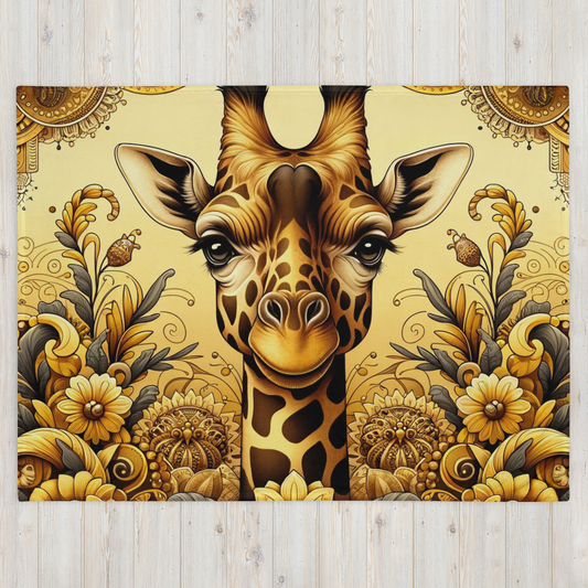 Whispering Wilderness Throw Blanket - Girraffe