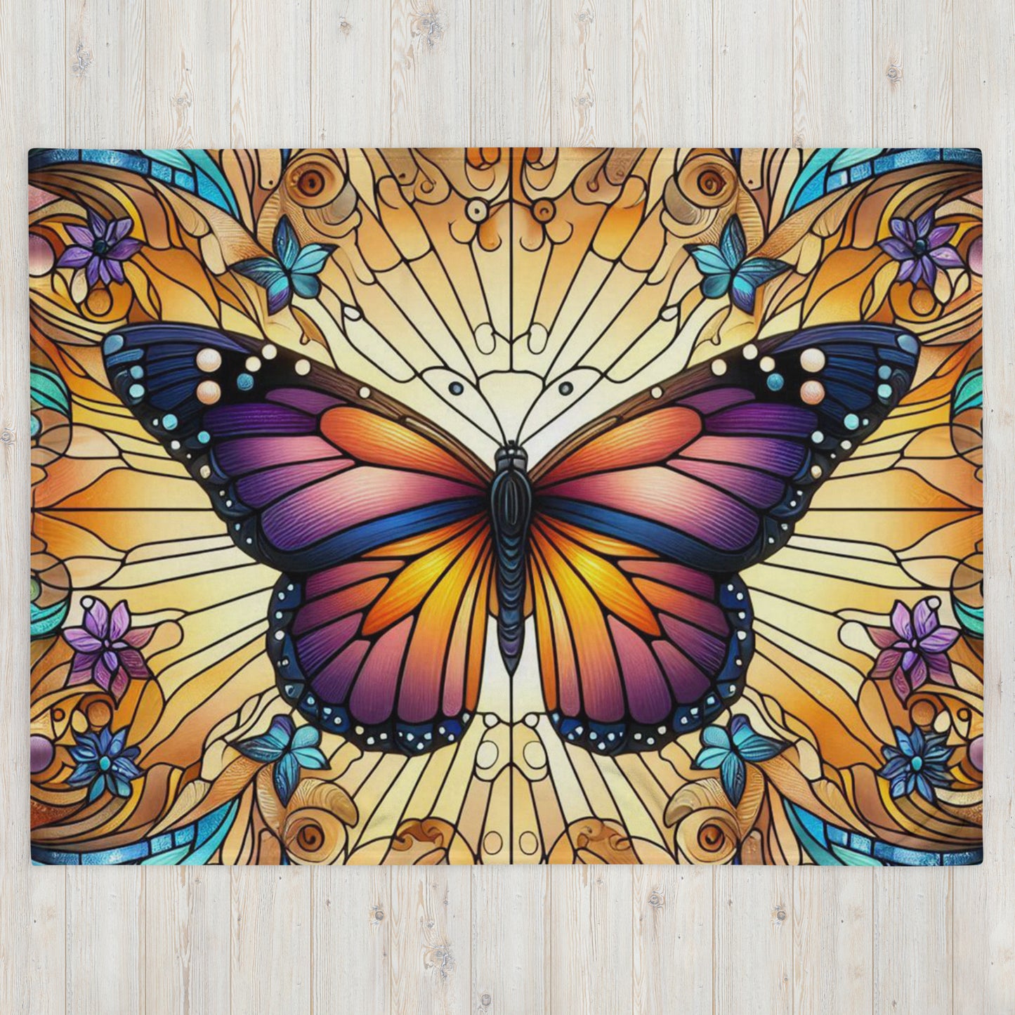 Prismatic Beasts Throw Blanket - Butterfly