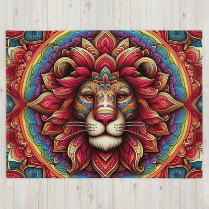 Whispering Wilderness Throw Blanket - Lion