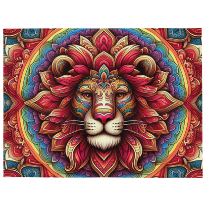 Whispering Wilderness Throw Blanket - Lion