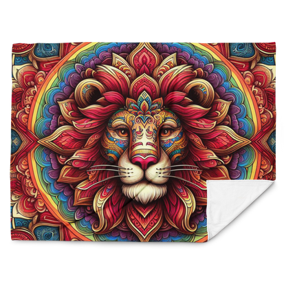 Whispering Wilderness Throw Blanket - Lion