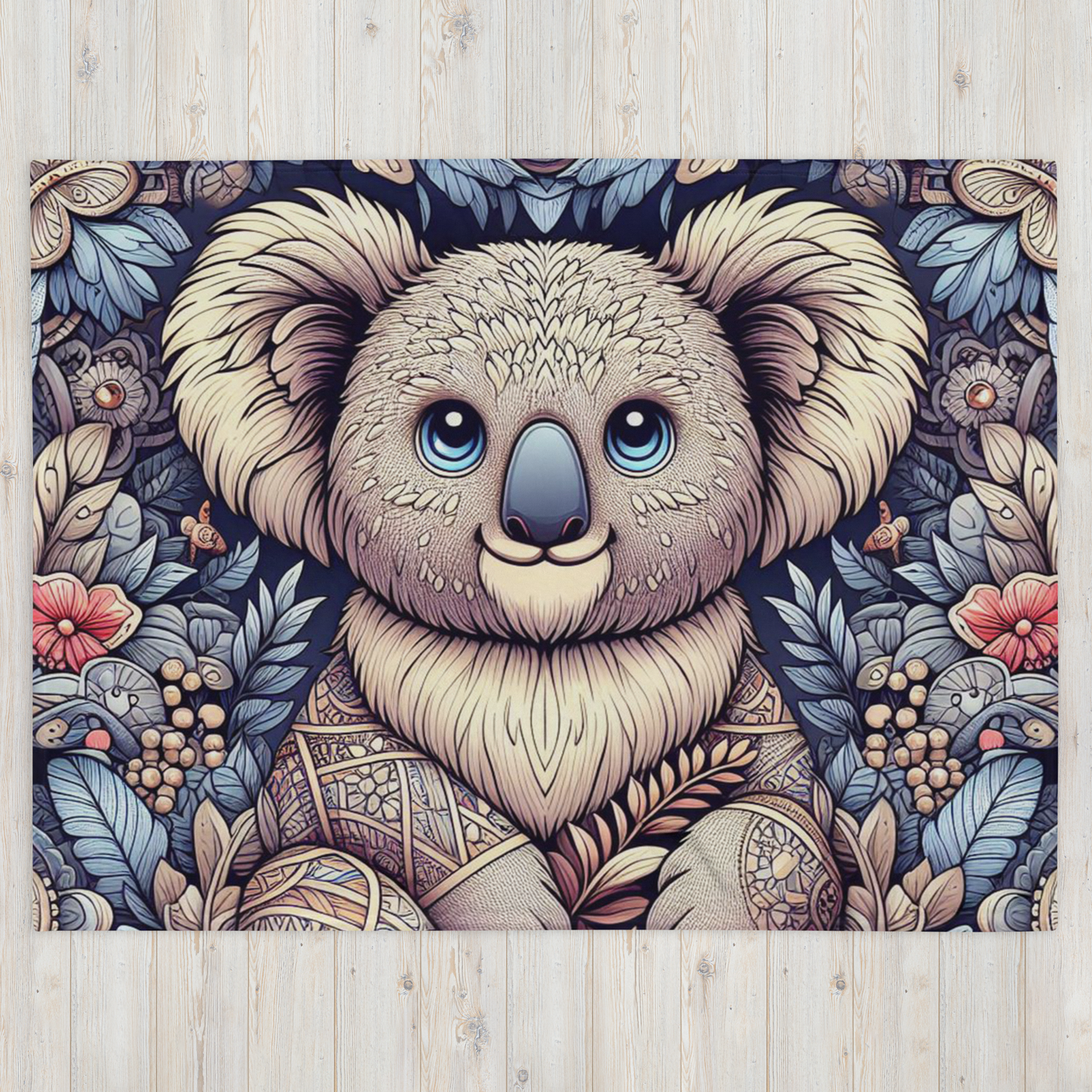 Whispering Wilderness Throw Blanket - Koala