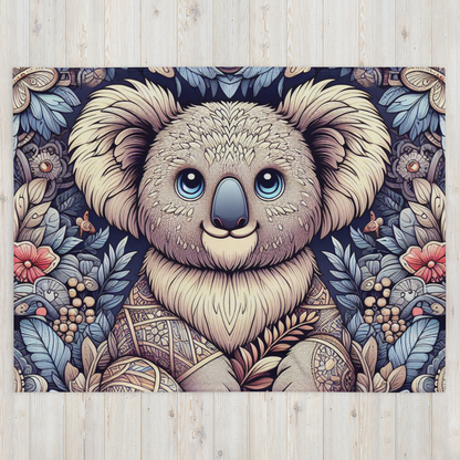 Whispering Wilderness Throw Blanket - Koala