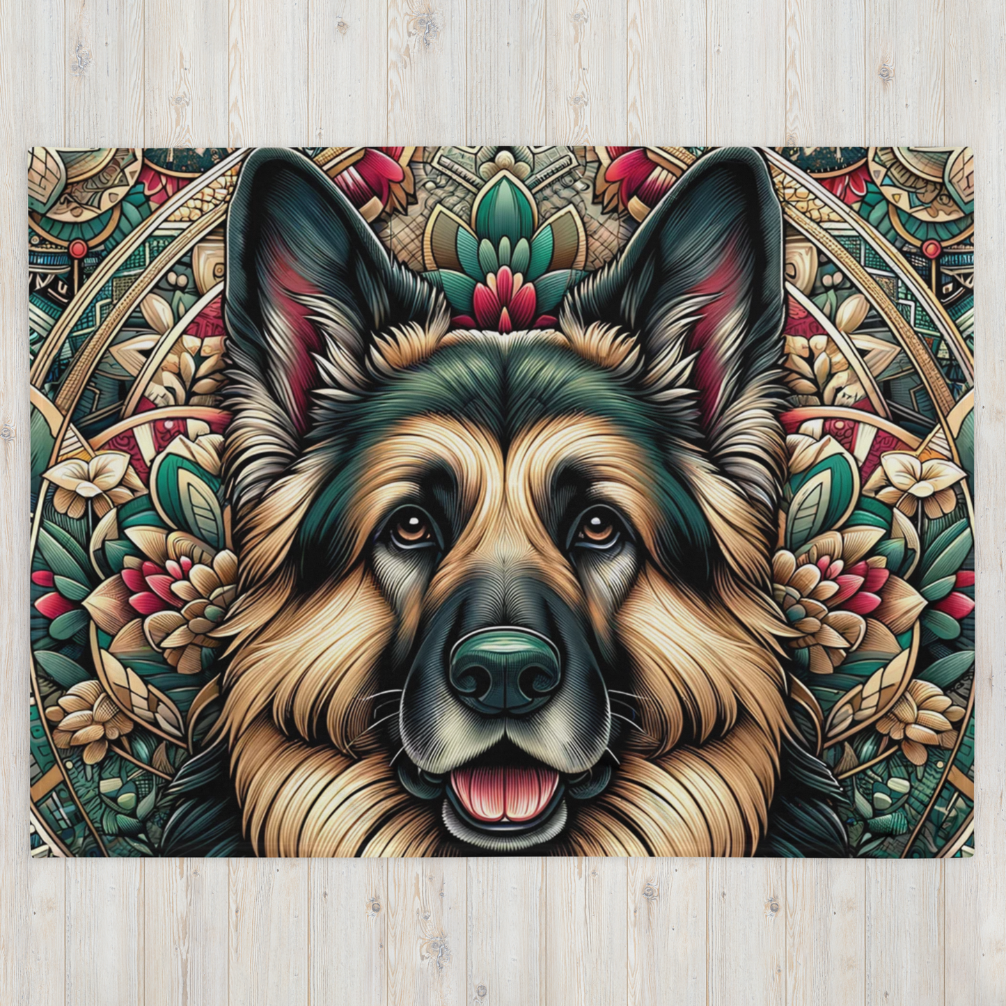 Whispering Wilderness Throw Blanket - German Shepard