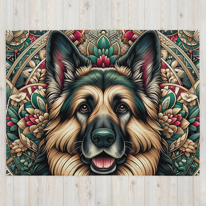 Whispering Wilderness Throw Blanket - German Shepard