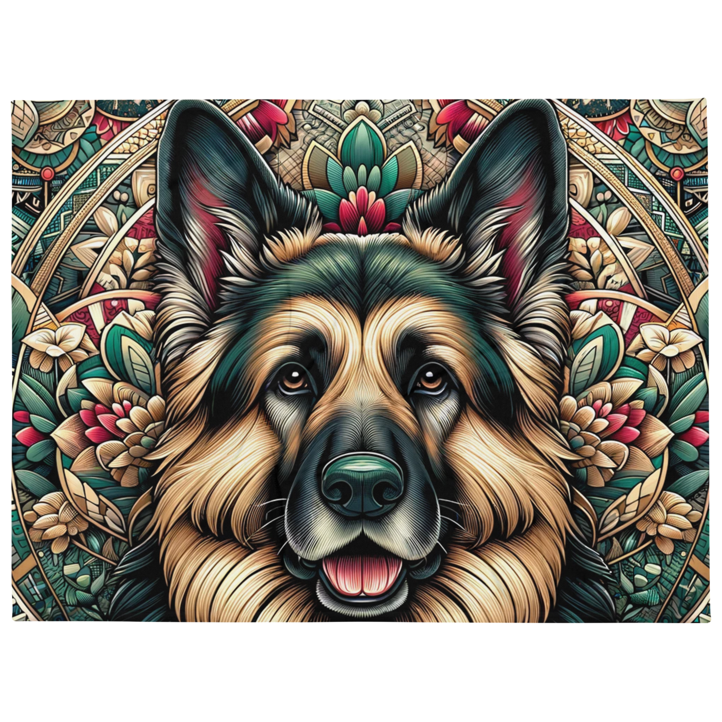 Whispering Wilderness Throw Blanket - German Shepard