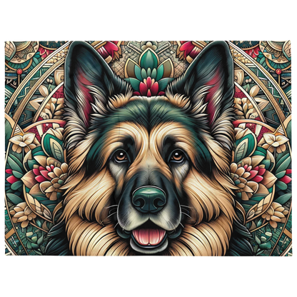 Whispering Wilderness Throw Blanket - German Shepard
