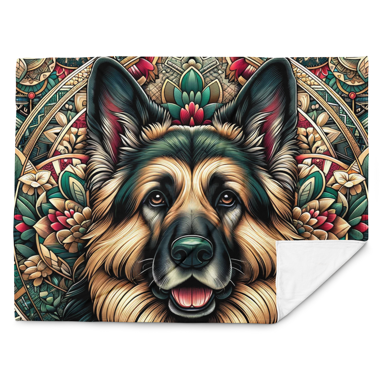 Whispering Wilderness Throw Blanket - German Shepard