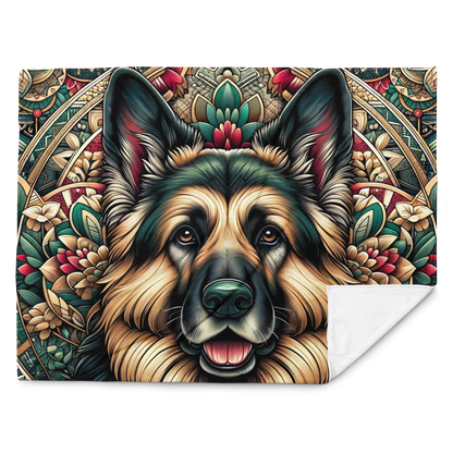 Whispering Wilderness Throw Blanket - German Shepard