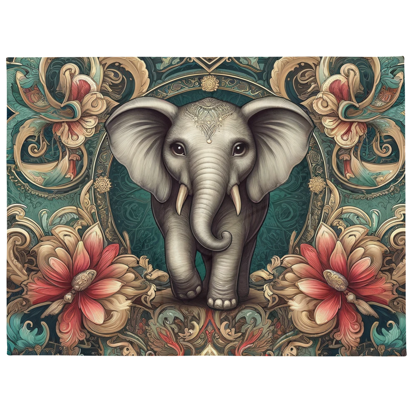 Whispering Wilderness Throw Blanket - Elephant