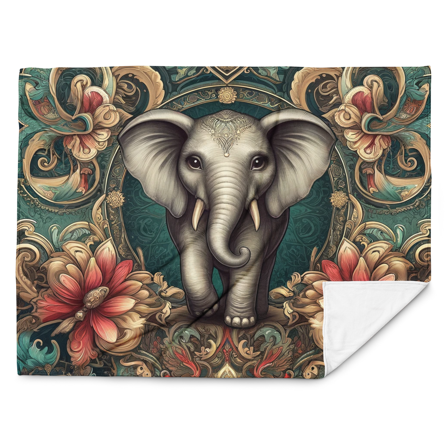 Whispering Wilderness Throw Blanket - Elephant