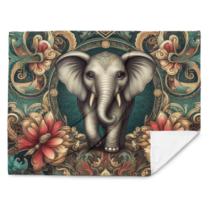 Whispering Wilderness Throw Blanket - Elephant