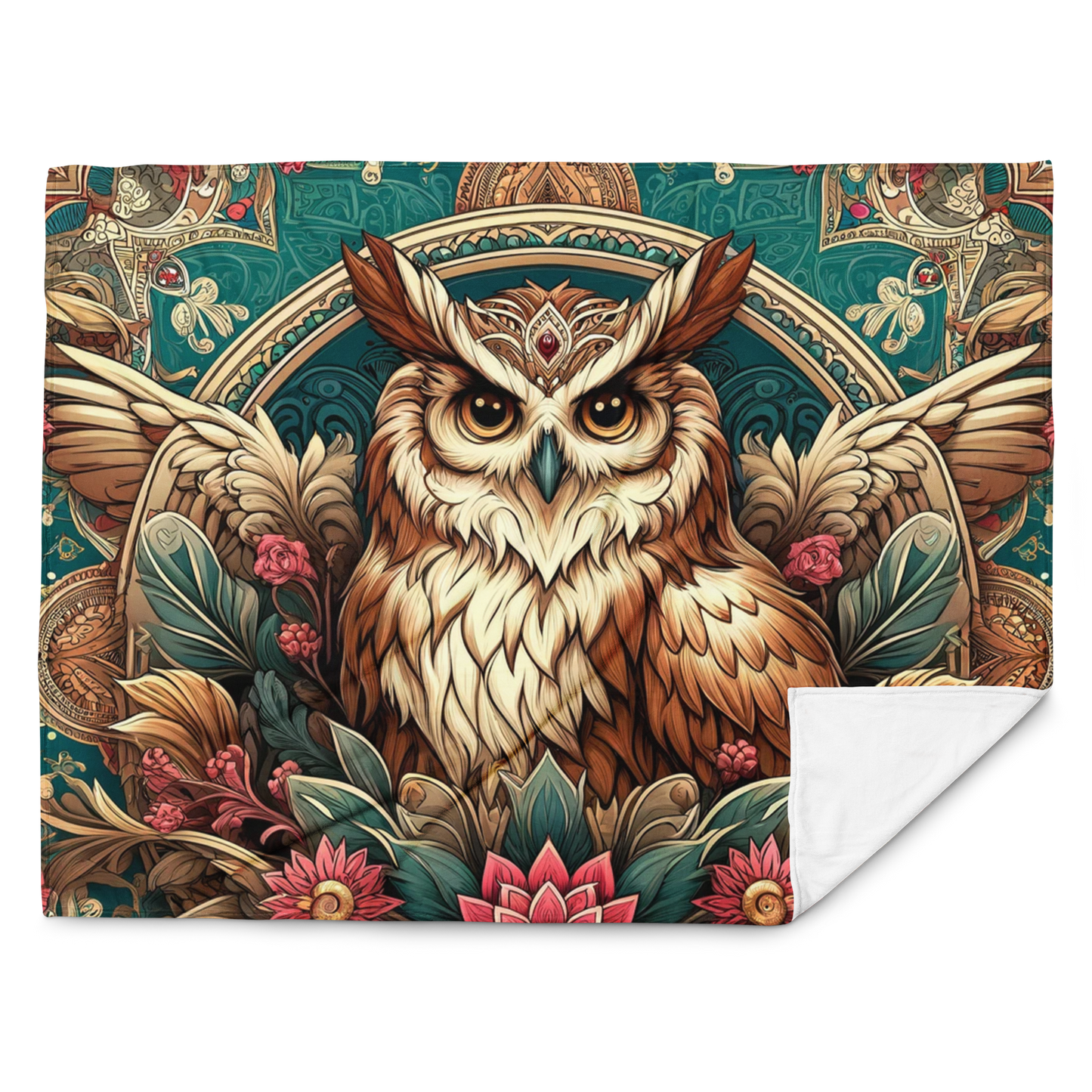 Whispering Wilderness Throw Blanket - Eagle Owl