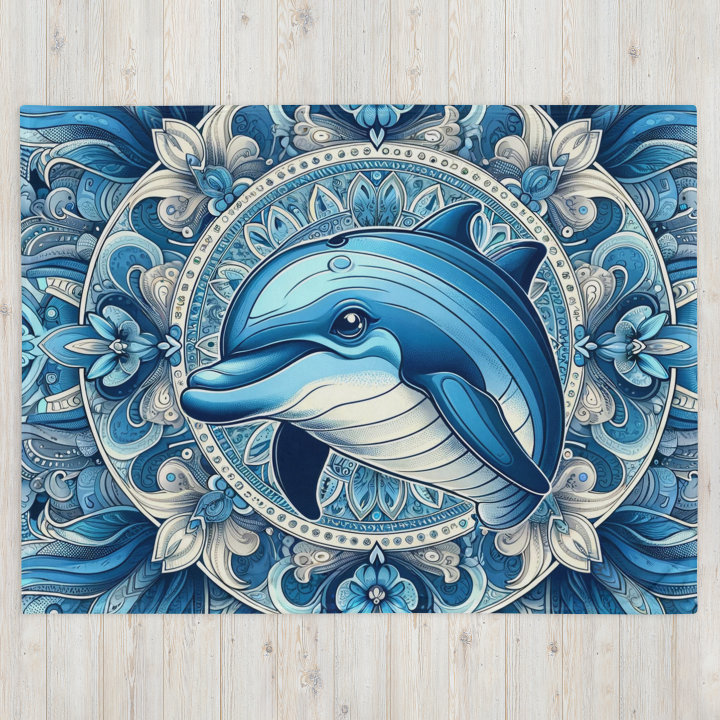 Whispering Wilderness Throw Blanket - Dolphin