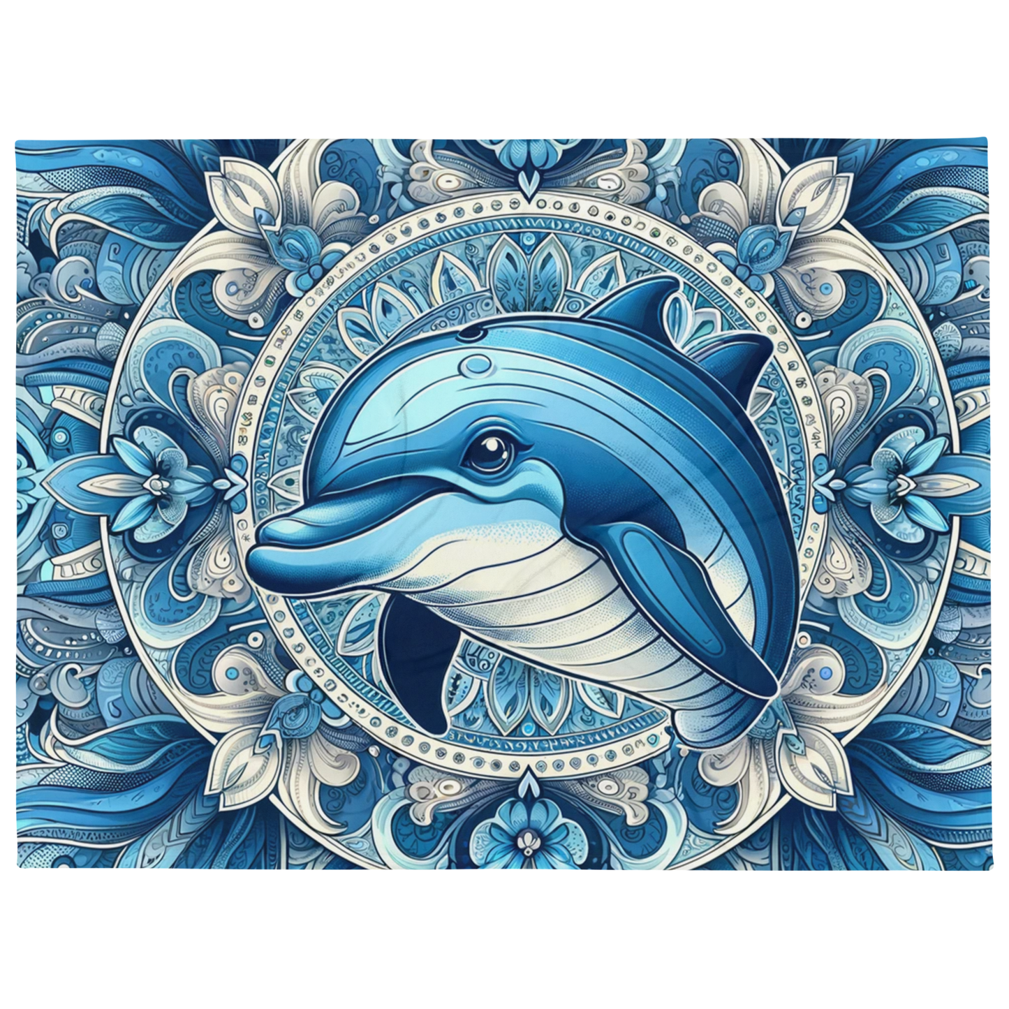 Whispering Wilderness Throw Blanket - Dolphin