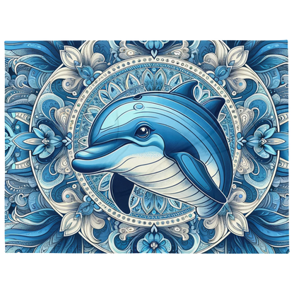 Whispering Wilderness Throw Blanket - Dolphin