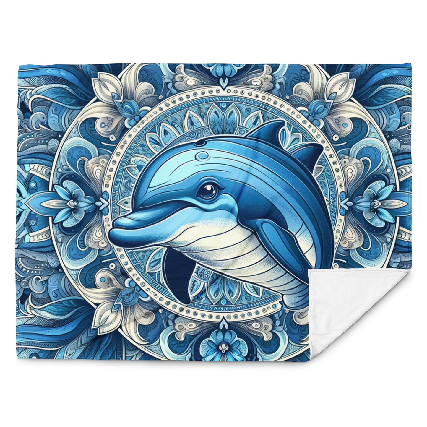 Whispering Wilderness Throw Blanket - Dolphin