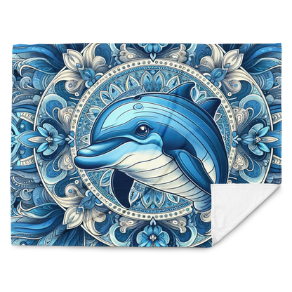 Whispering Wilderness Throw Blanket - Dolphin