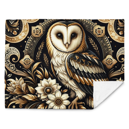Whispering Wilderness Throw Blanket - Owl